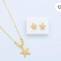 collar con forma de estrella-aretes con forma de estrella